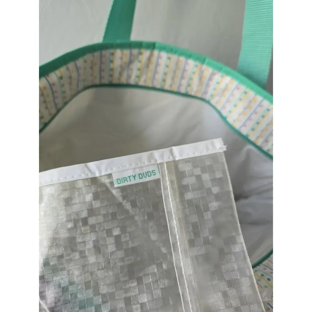 Vintage Gerber Polka Dot Baby Diaper Bag Tote Zipper Pocket RARE HTF Accessories